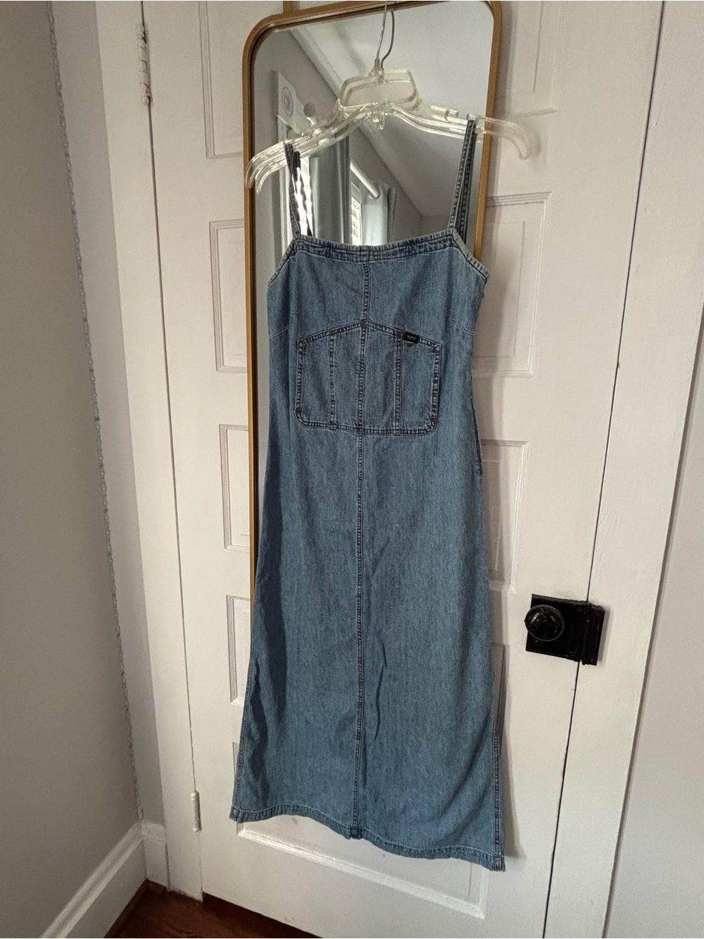 Lauren Ralph Lauren Denim Midi Dress in Light Blue